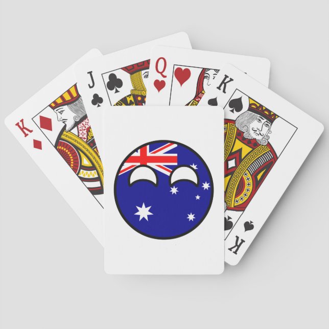 Jeu De Cartes L'Australie Geeky tendante drôle Countryball (dos)