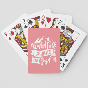 Jeu De Cartes L'aventure Attend Voyage Extérieur Rose Blanc Fémi