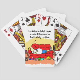 Jeu De Cartes Lazy Man Love Lockdown Fête des pères Jouer aux ca