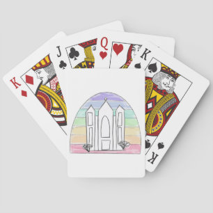 Jeu De Cartes LDS Salt Lake City Temple arc-en-ciel couchant mor