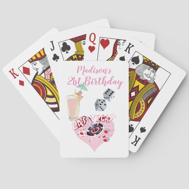 Jeu De Cartes Le 21e anniversaire de Las Vegas  (dos)