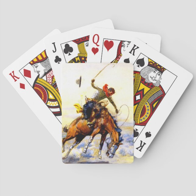 Jeu De Cartes "Le Bucker" Western Art de Charles M Russell (dos)