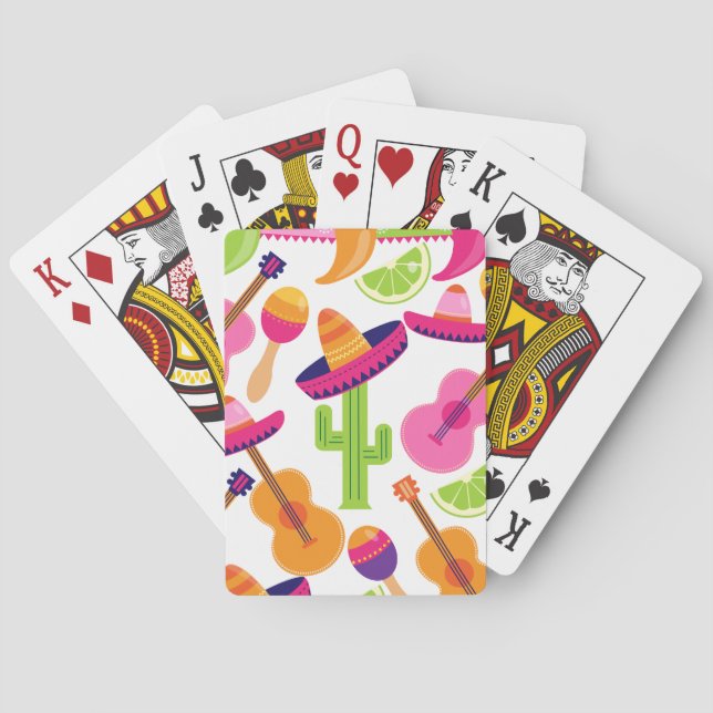 Jeu De Cartes Le cactus de sombrero de partie de fiesta chaule (dos)