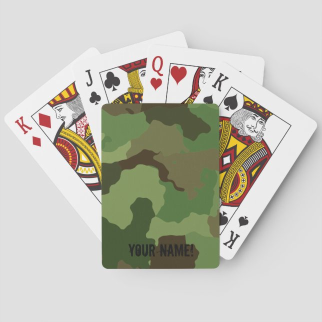 Jeu De Cartes Le camouflage militaire traditionnel. (dos)