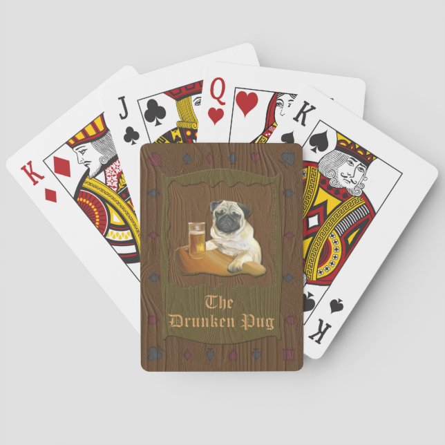Jeu De Cartes Le Carlin ivre jouant aux cartes (dos)