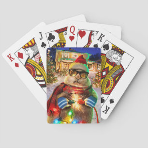Jeu De Cartes Le Chien des Prairies aux lumières de Noël