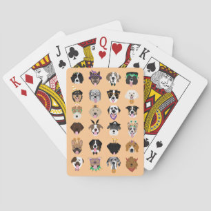 Jeu De Cartes Le chien d'Halloween face au Motif