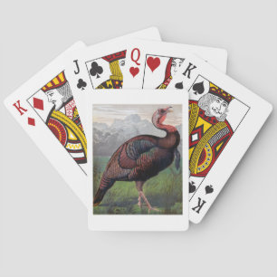 Jeu De Cartes Le coq sauvage américain de Turquie, illustration