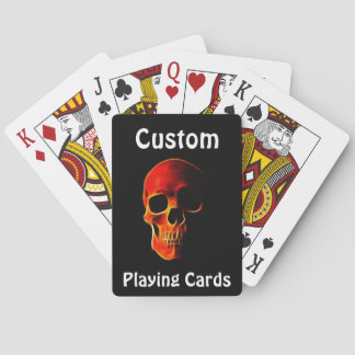 Jeu De Cartes Le crâne du tisonnier de flammes carde le modèle