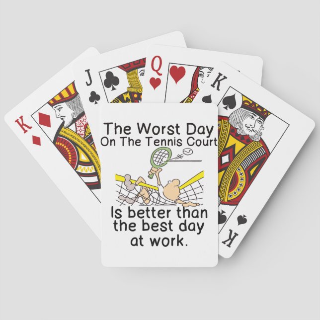 JEU DE CARTES LE DERNIER JOUR DE TENNIS COURT (dos)