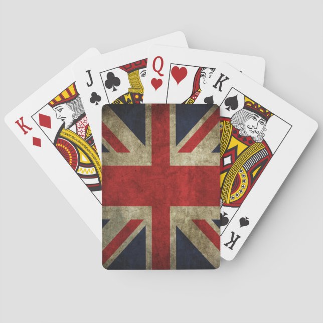 Jeu De Cartes Le drapeau britannique BRITANNIQUE d'Union Jack (dos)
