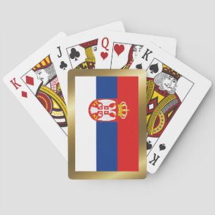 Jeu De Cartes Le Drapeau de Serbie joue aux cartes