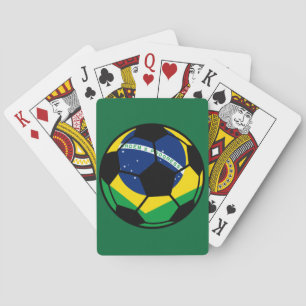 Jeu De Cartes Le football de drapeau brésilien