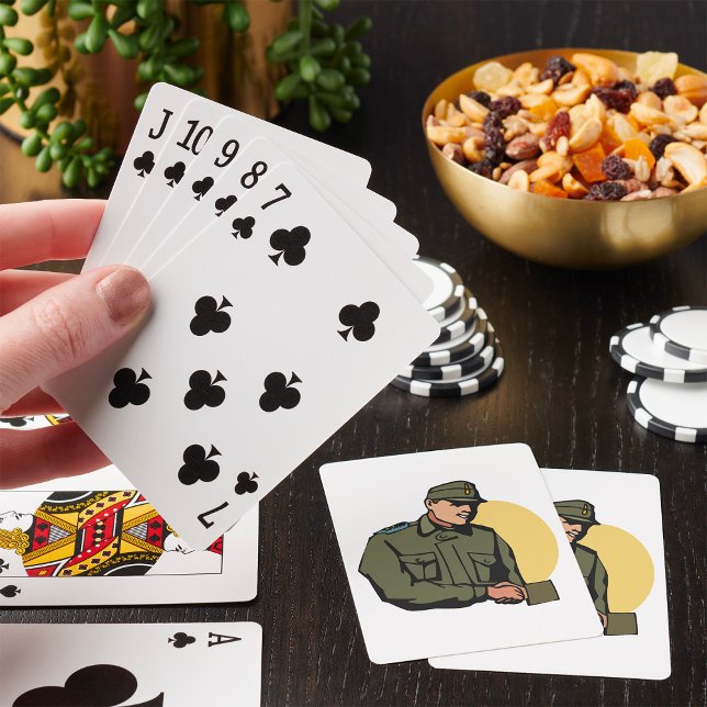 Jeu De Cartes Le Général de l'Armée Jouant Des Cartes (Créateur téléchargé)