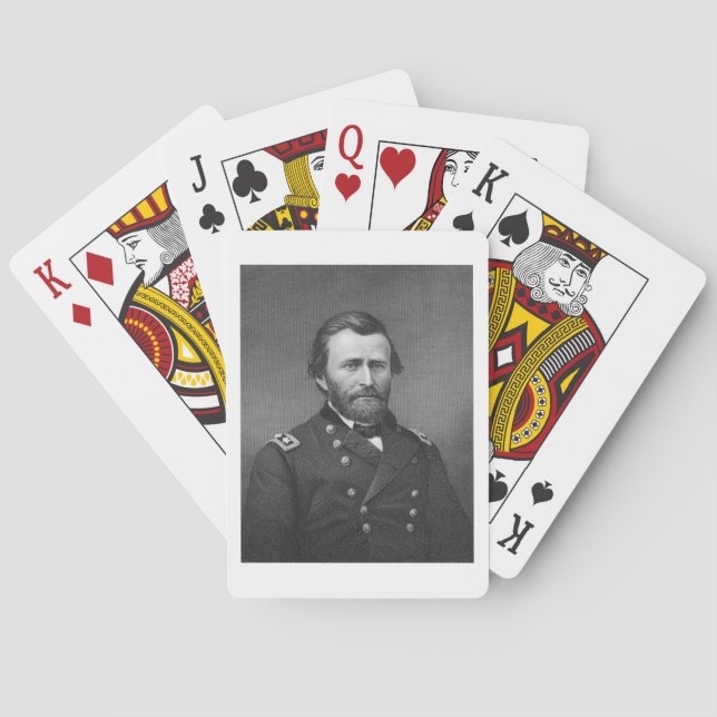 Jeu De Cartes Le Général Ulysse Simpson Grant, gravé après le DA (dos)