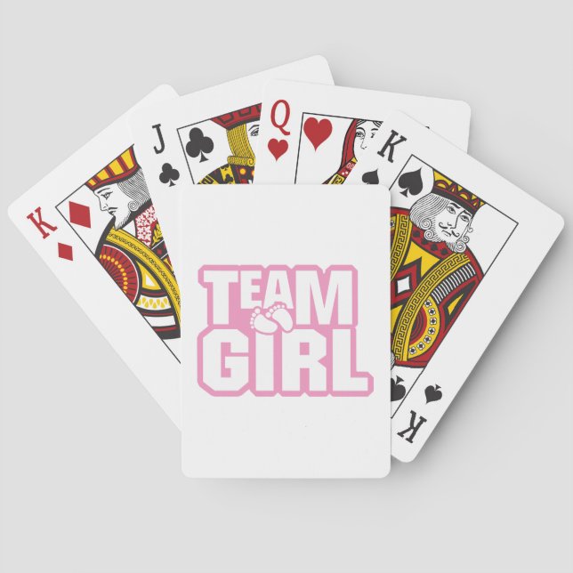 Jeu De Cartes Le genre de baby shower de fille d'équipe (dos)