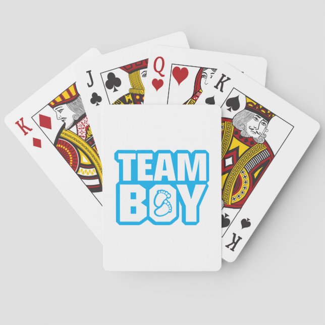 Jeu De Cartes Le genre de baby shower de garçon d'équipe (dos)