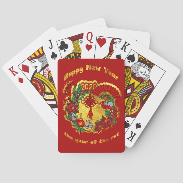 Jeu De Cartes Le Joyeux Nouvel An chinois du rat (dos)