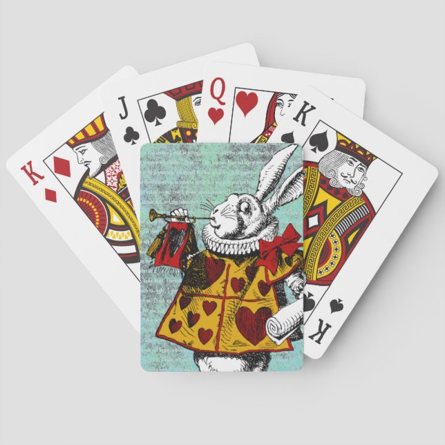 Jeu De Cartes Le lapin blanc {{{ Alice au pays des merveilles }} (dos)