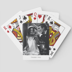 Jeu De Cartes Le minimaliste moderne Mariage photo Merci Favoris