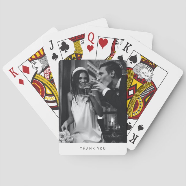 Jeu De Cartes Le minimaliste moderne Mariage photo Merci Favoris (dos)