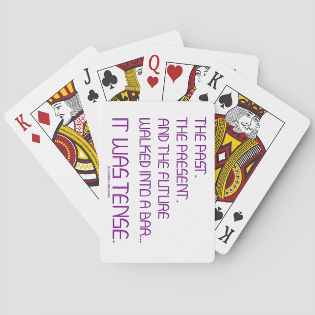 Jeu De Cartes Le mot tendu de SlipperyJoe passé le violet futur  (dos)