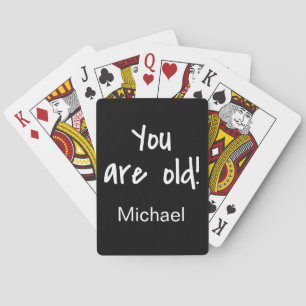 Jeu De Cartes Le nom vous a personnalisés sont vieux bâillon