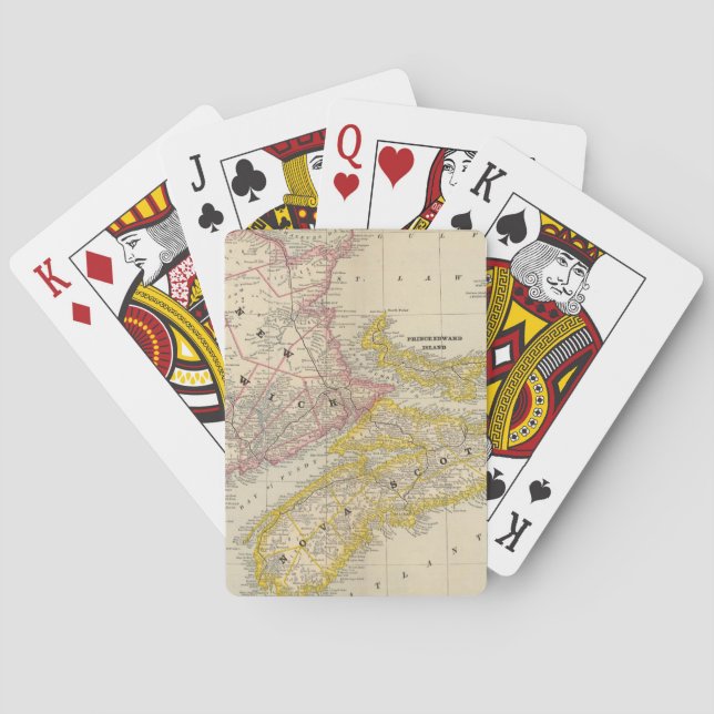 Jeu De Cartes Le Nouveau Brunswick, la Nouvelle-Écosse (dos)