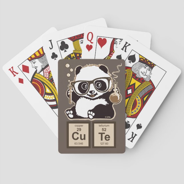 Jeu De Cartes Le panda chimiste a découvert mignon (dos)
