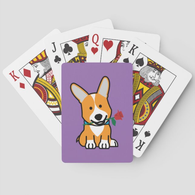 Jeu De Cartes Le Pembroke Gallois Valentine de chiot de chien de (dos)