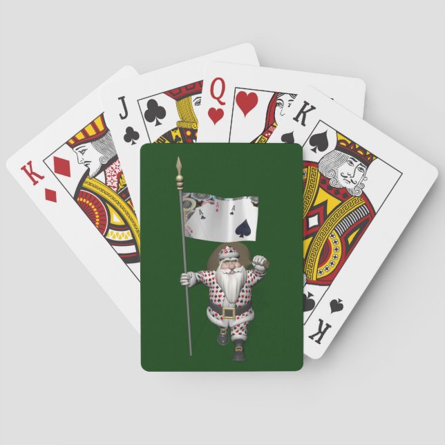 Jeu De Cartes Le Père Noël Aime Jouer Au Poker (dos)