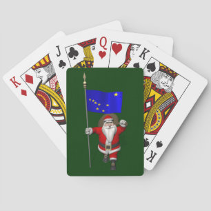 Jeu De Cartes Le Père Noël Avec L'Enseigne De L'Alaska