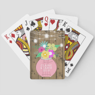 Jeu De Cartes Le pot de maçon allume la faveur rustique de