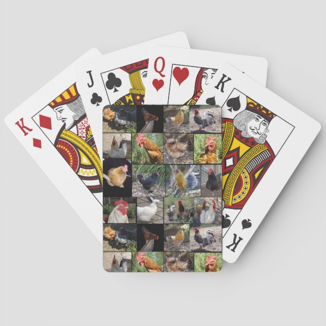 Jeu De Cartes Le Poulet, Et Le Collage De Photos Du Coq, (dos)