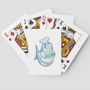 Jeu De Cartes Le requin comme chef avec tablier de Cuisine