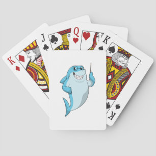 Jeu De Cartes Le requin comme enseignant avec pointeur