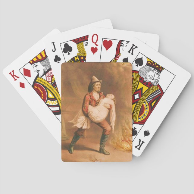 Jeu De Cartes Le style américain 3 de sapeur-pompier (dos)