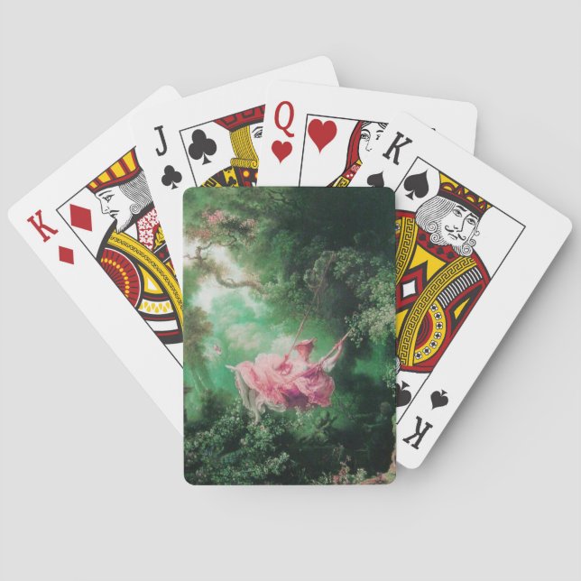 Jeu De Cartes LE SWING, vert rose (dos)