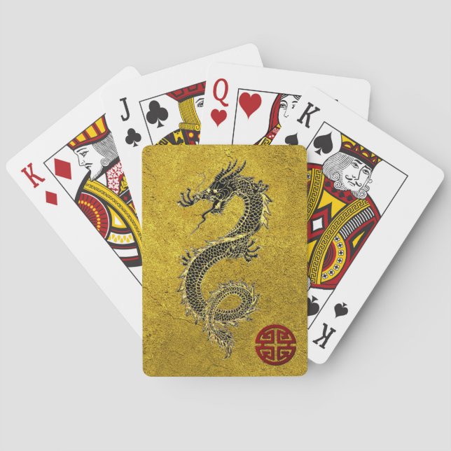 Jeu De Cartes Le symbole chinois de prospérité de dragon (dos)