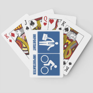 Jeu De Cartes Le Travail Est Important, Le Cyclisme Est Importan