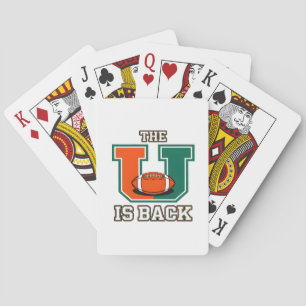 Jeu De Cartes Le U Est De Retour Orange et Vert Football Univers