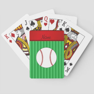 Jeu De Cartes Le vert nommé personnalisé barre le base-ball