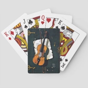 Jeu De Cartes Le Vieux Violon, peinture d'art