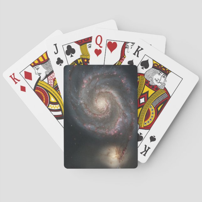 Jeu De Cartes Le Whirlpool Galaxy M51 & Companion dans l'espace (dos)