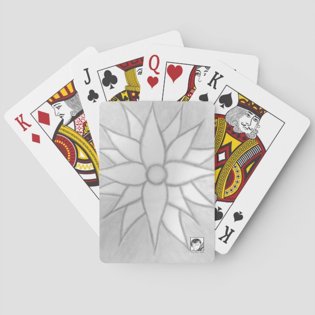Jeu De Cartes lecture de cartes (Fleur) (dos)