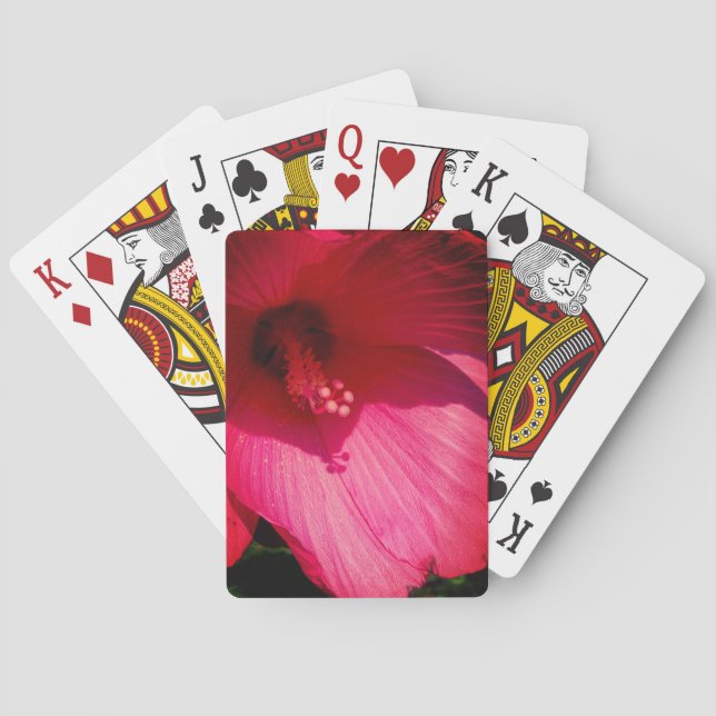Jeu De Cartes Lecture de cartes Flower Pink Gros plan photo (dos)