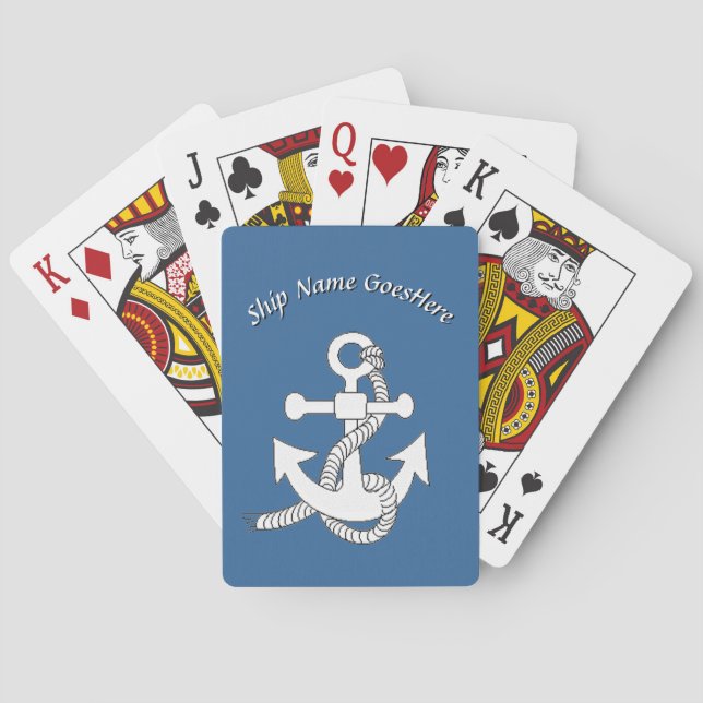 Jeu De Cartes Lecture des cartes - Ancre d'expédition avec nom (dos)
