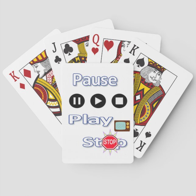 Jeu De Cartes Lecture du pont de carte Lire Pause Arrêt (dos)