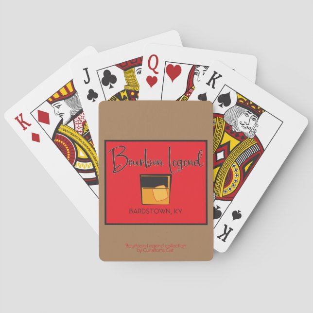 Jeu De Cartes Légende du Bourbon sur le tan (dos)