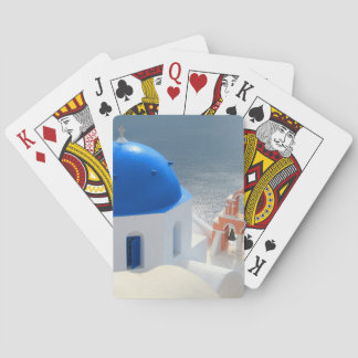 Jeu De Cartes L'église de Santorin au soleil de l'après-midi